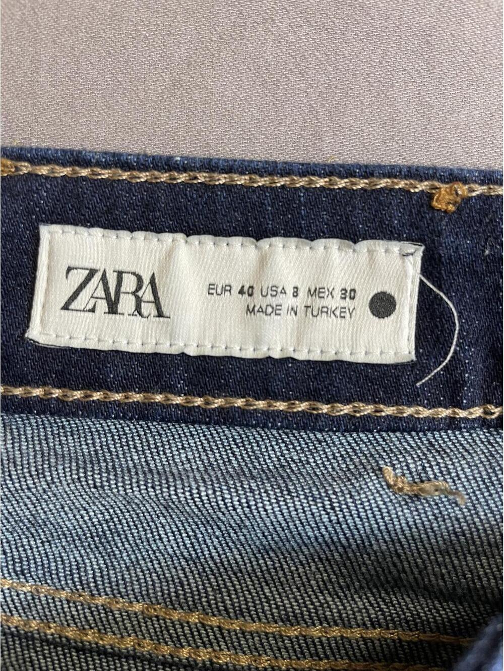Zara dark wash bootcut denim jeans size 8 - Picture 4 of 6